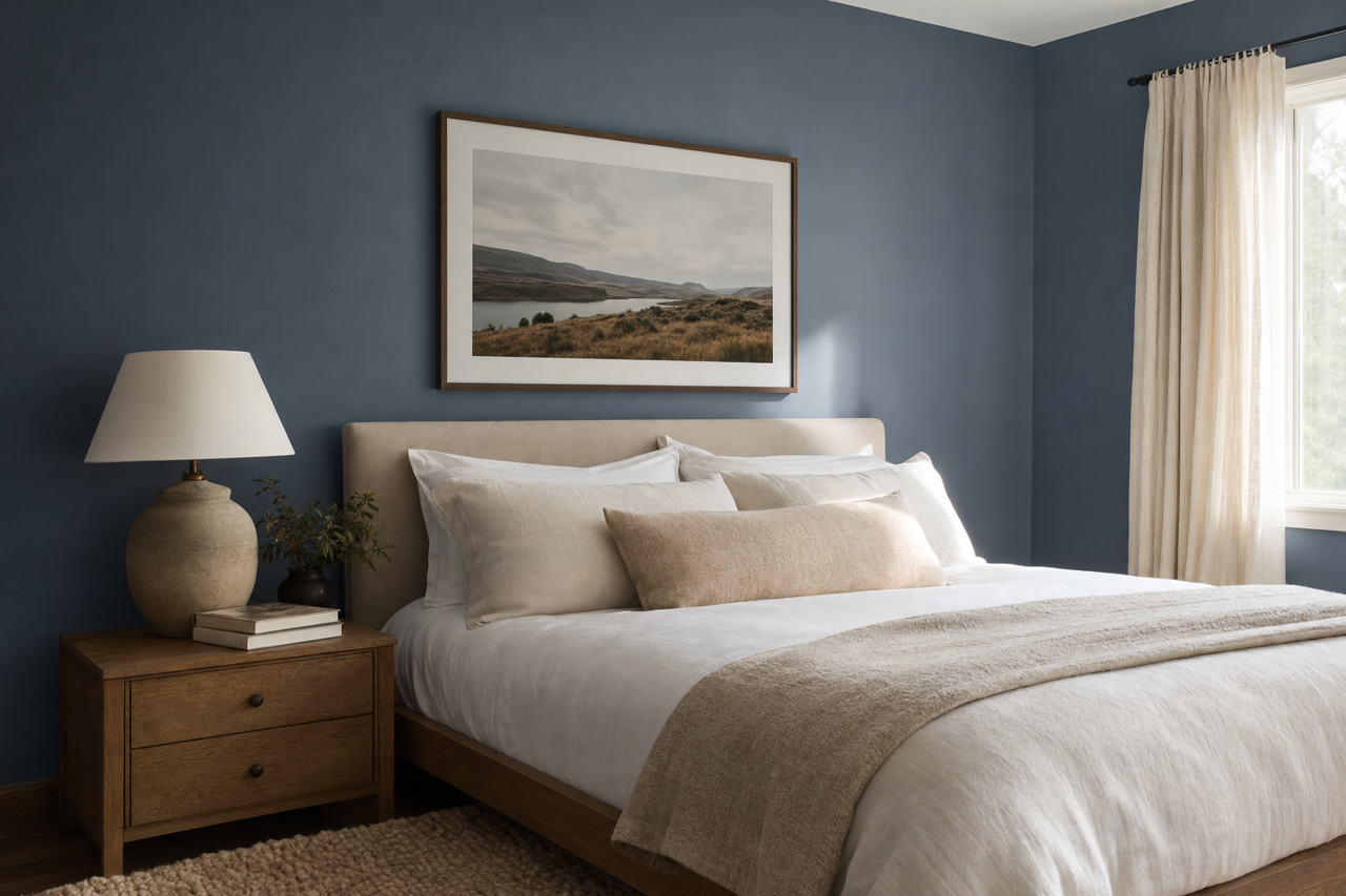 Baritone Blues by Valspar on interiors