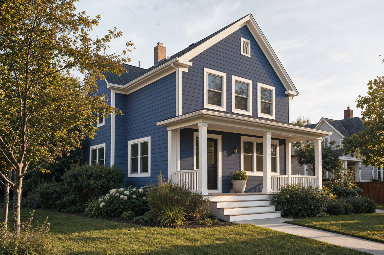 Precious Sapphire by Valspar on exterior