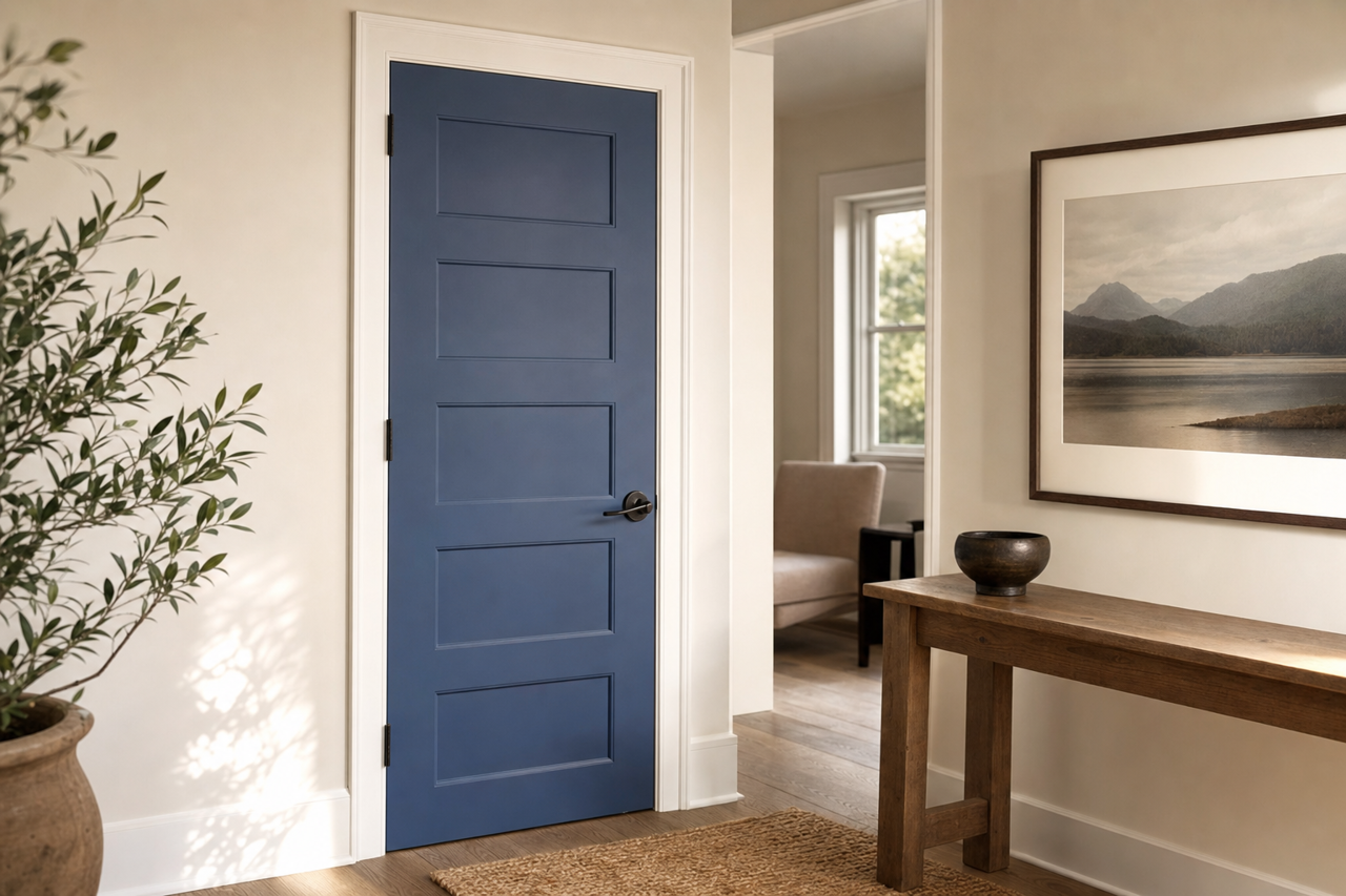 Precious Sapphire by Valspar on interior-doors