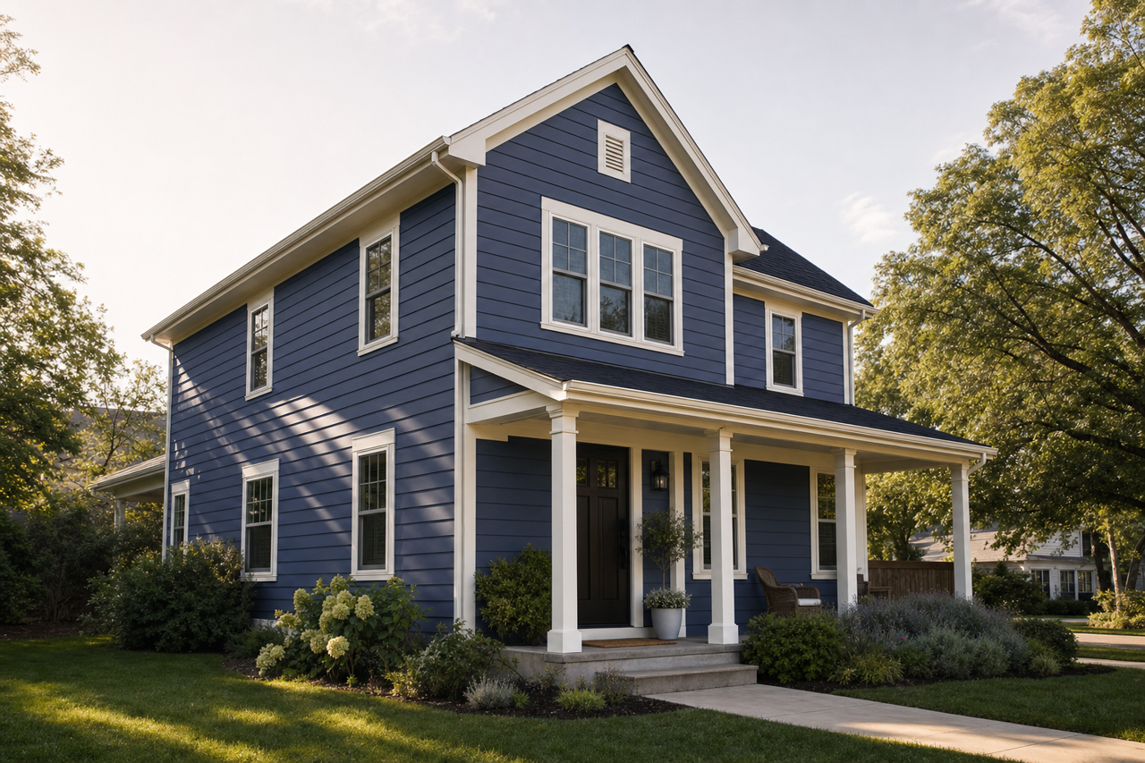 Enchanted Navy by Valspar on exterior