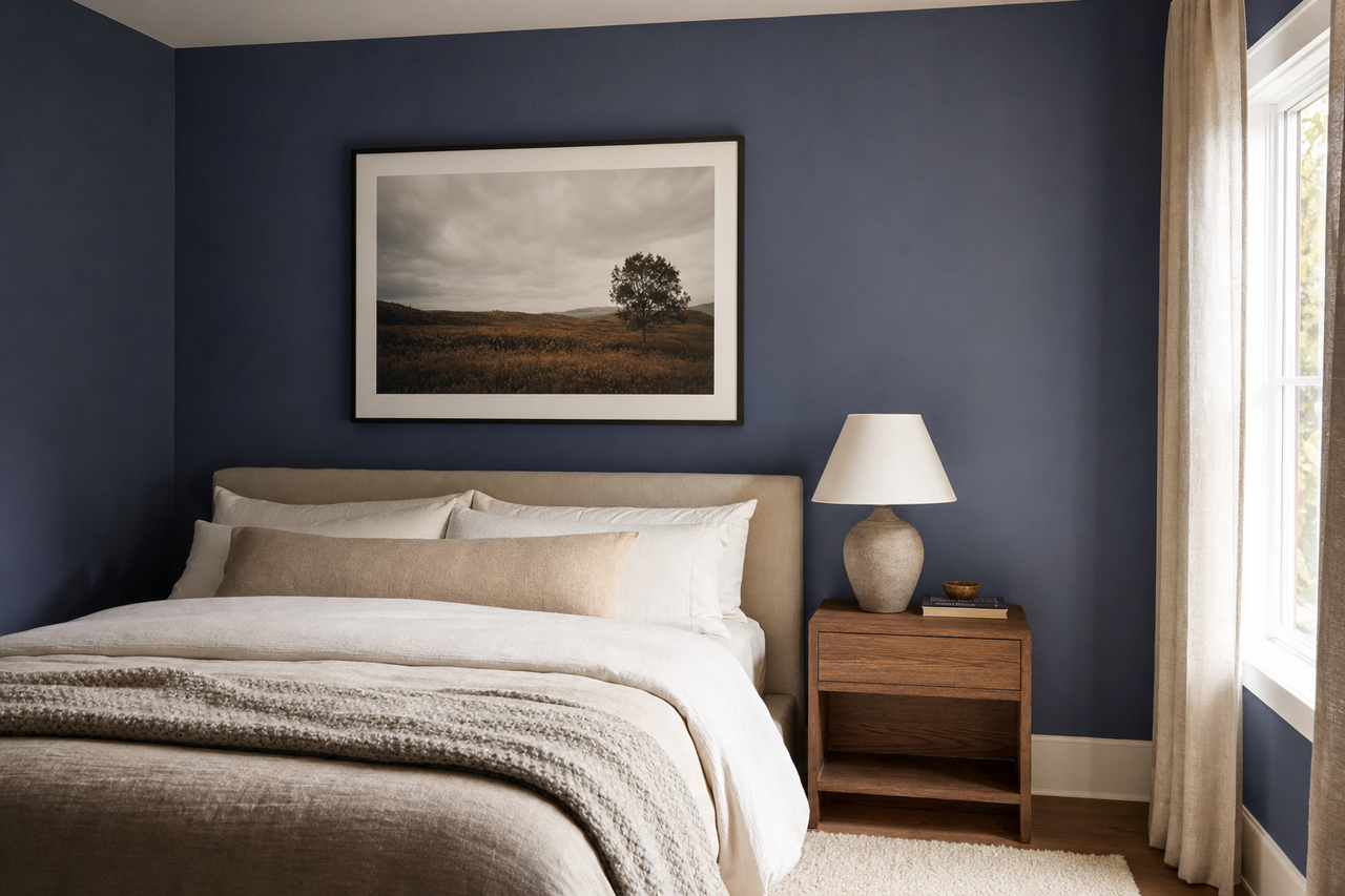 Enchanted Navy by Valspar on interiors