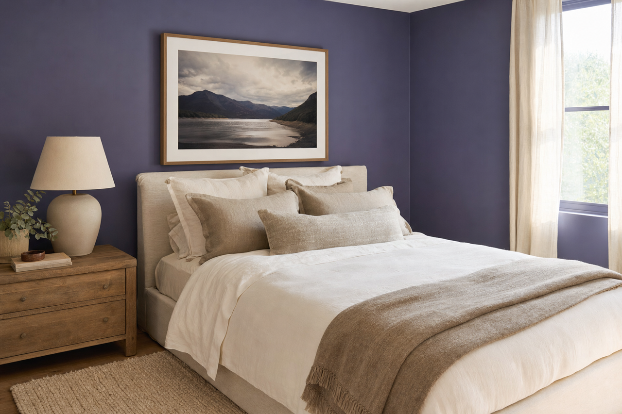Jazzy Blue by Valspar on interiors