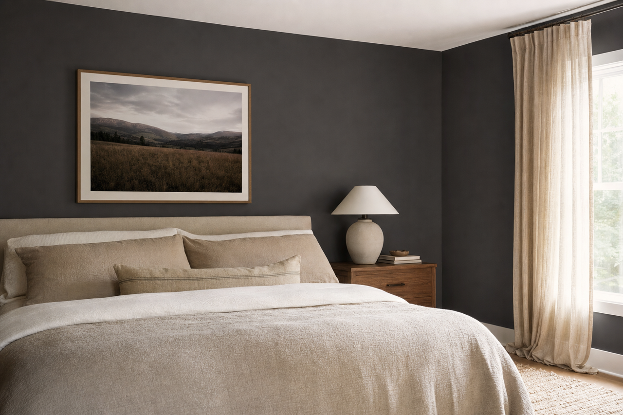 New Black by Valspar on interiors