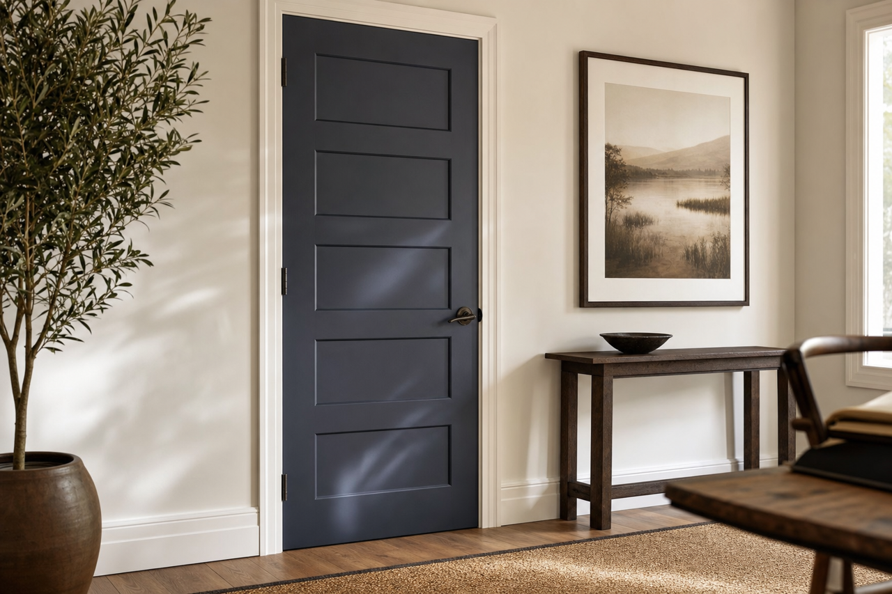 Royal Navy by Valspar on interior-doors