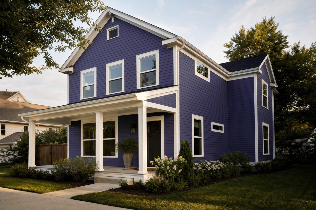 Spirit Blue by Valspar on exterior
