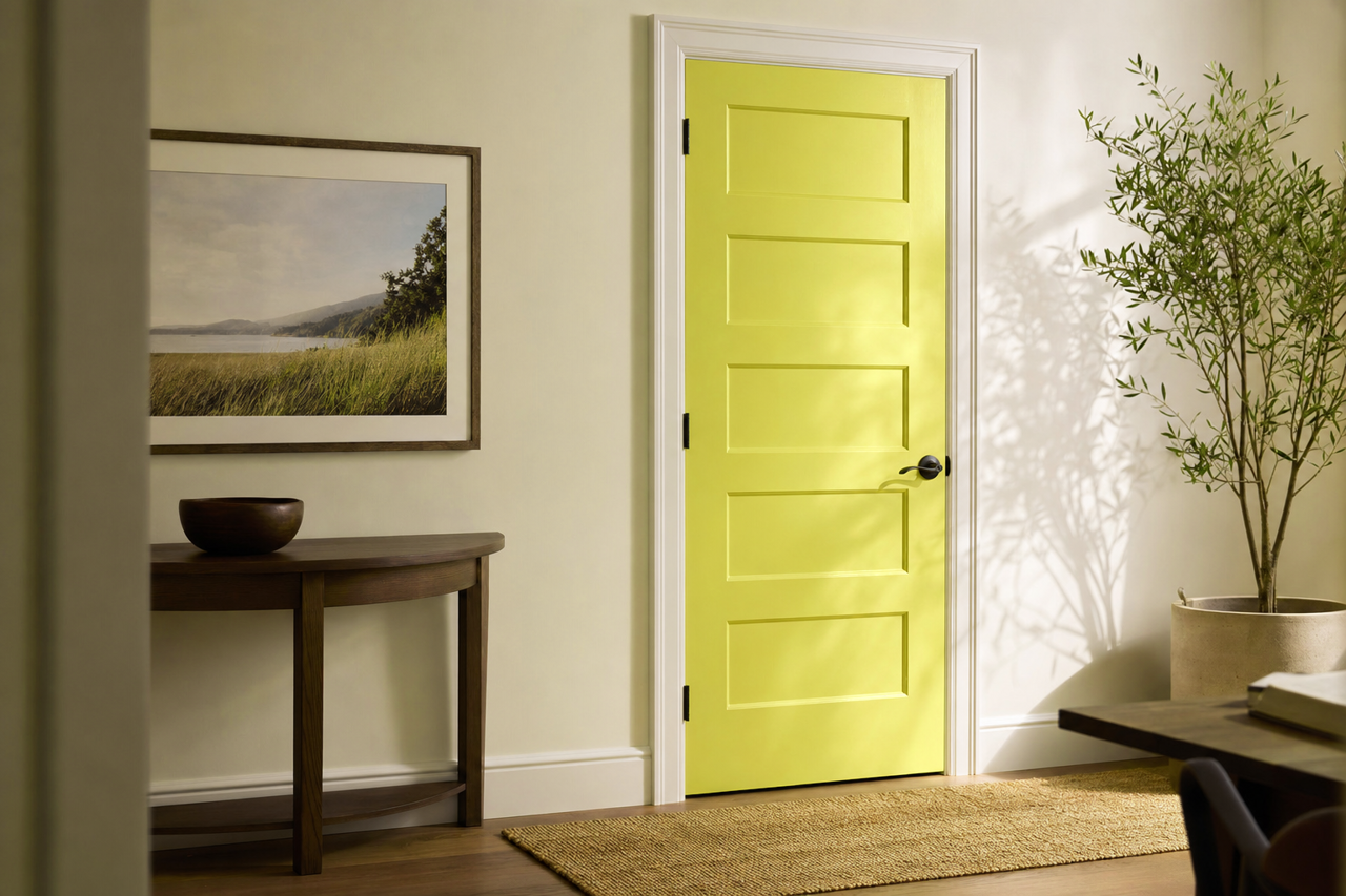Electric by Benjamin Moore on interior-doors