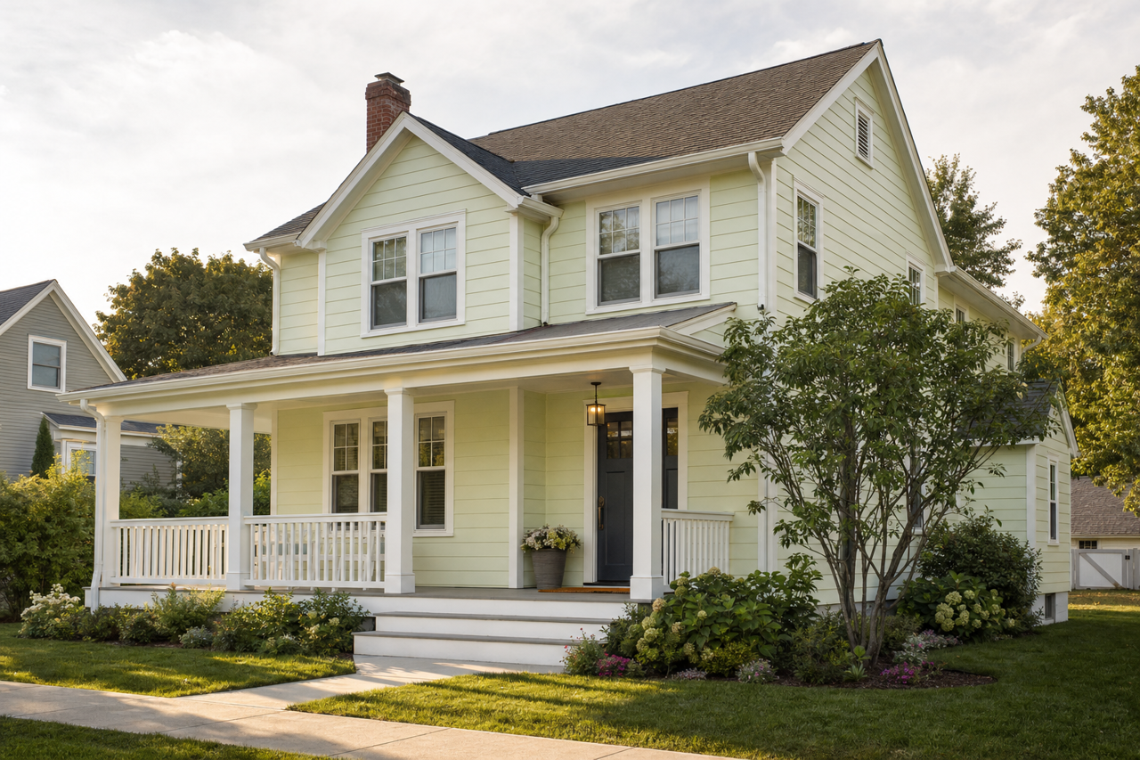 Lime by Benjamin Moore on exterior