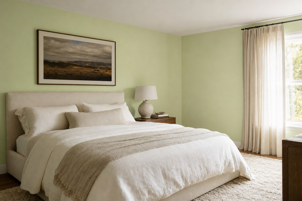 Lime by Benjamin Moore on interiors