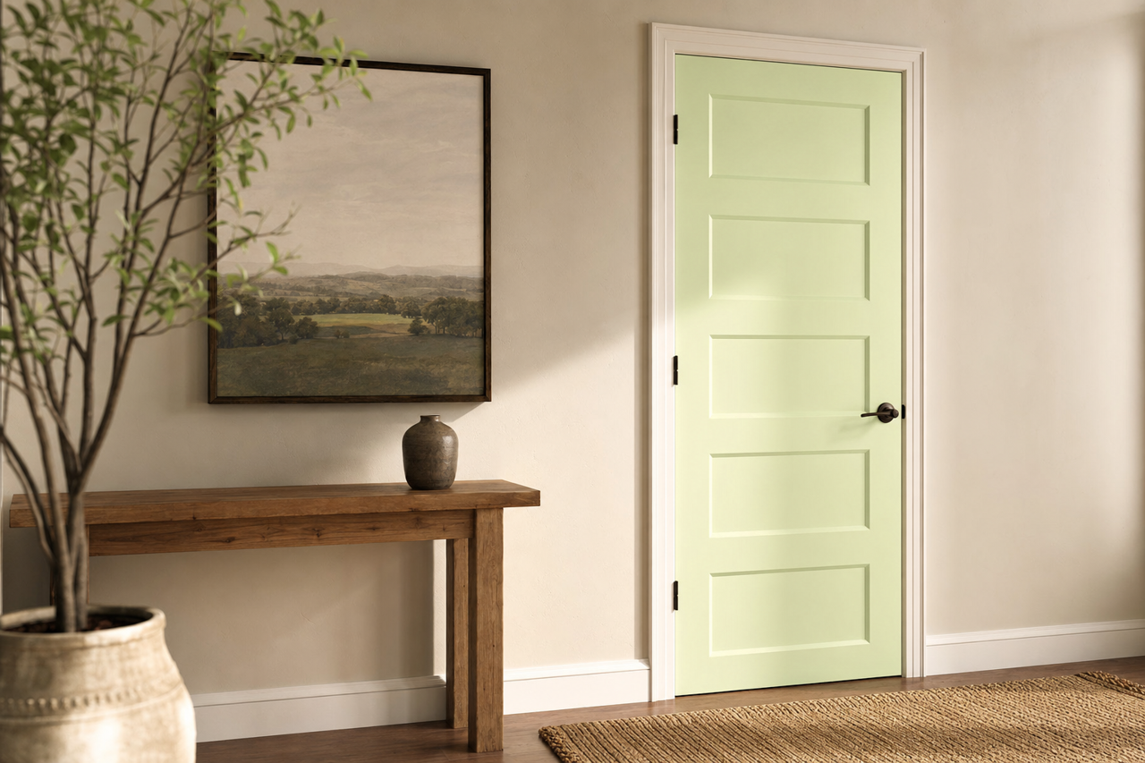 Apple by Benjamin Moore on interior-doors