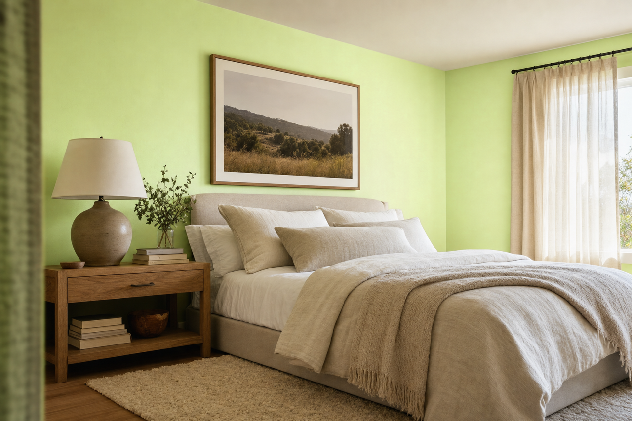 Citron Cocktail by Benjamin Moore on interiors