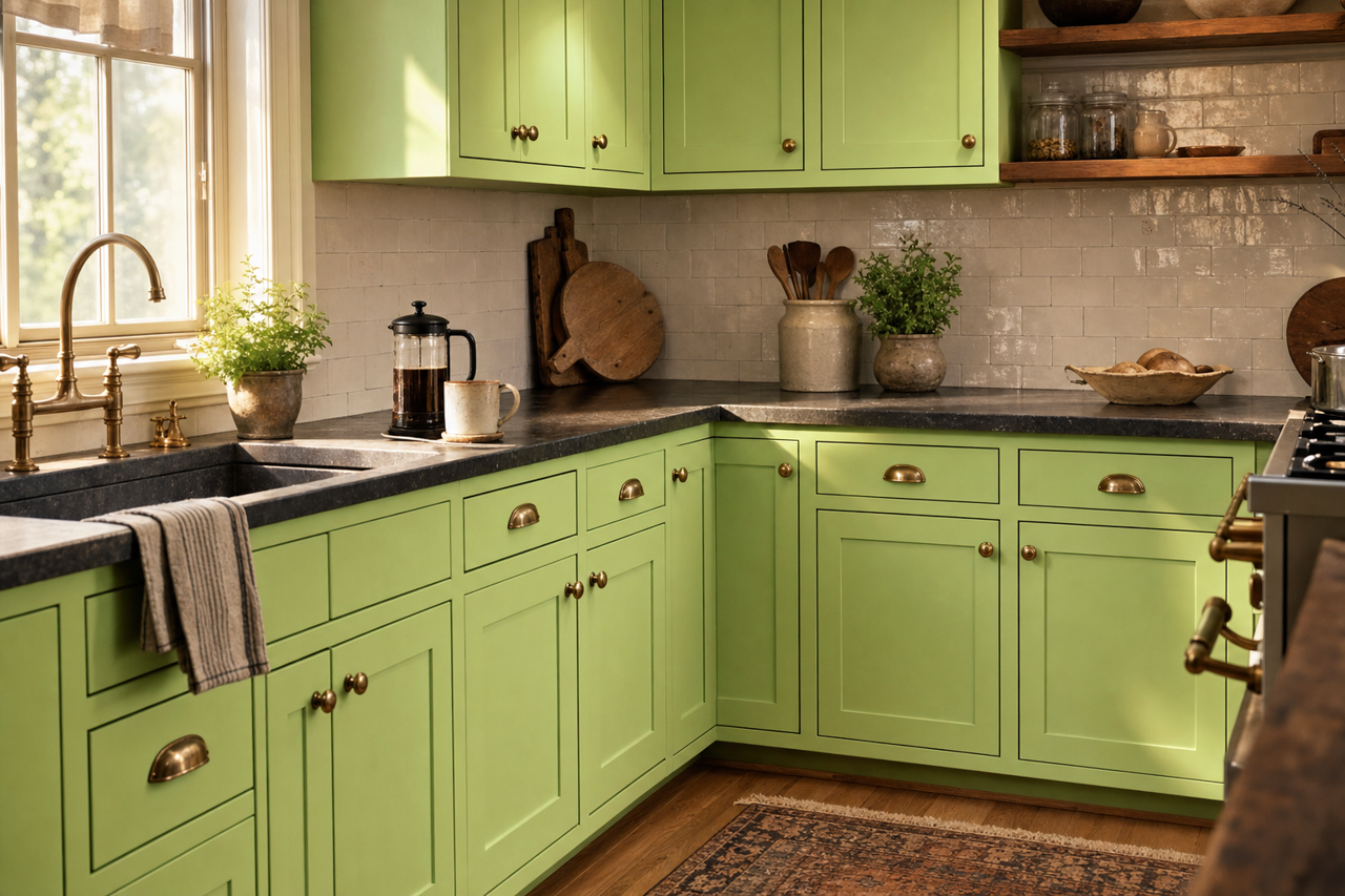 Springhill by Benjamin Moore on cabinets