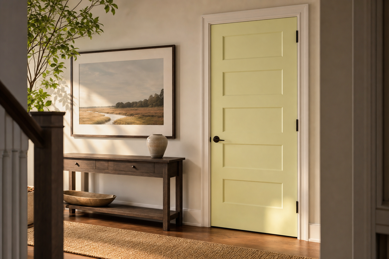 Wispy by Benjamin Moore on interior-doors