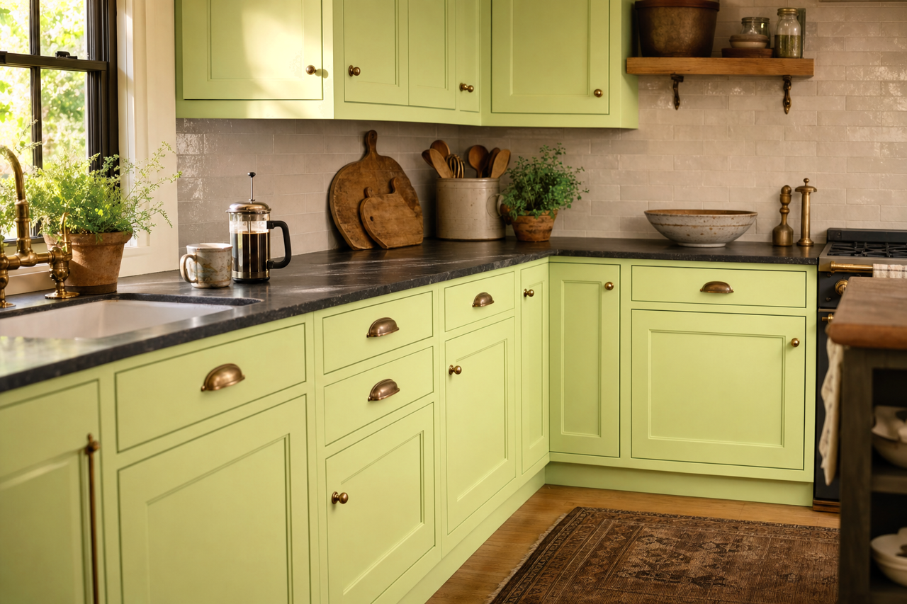 Tasty by Benjamin Moore on cabinets