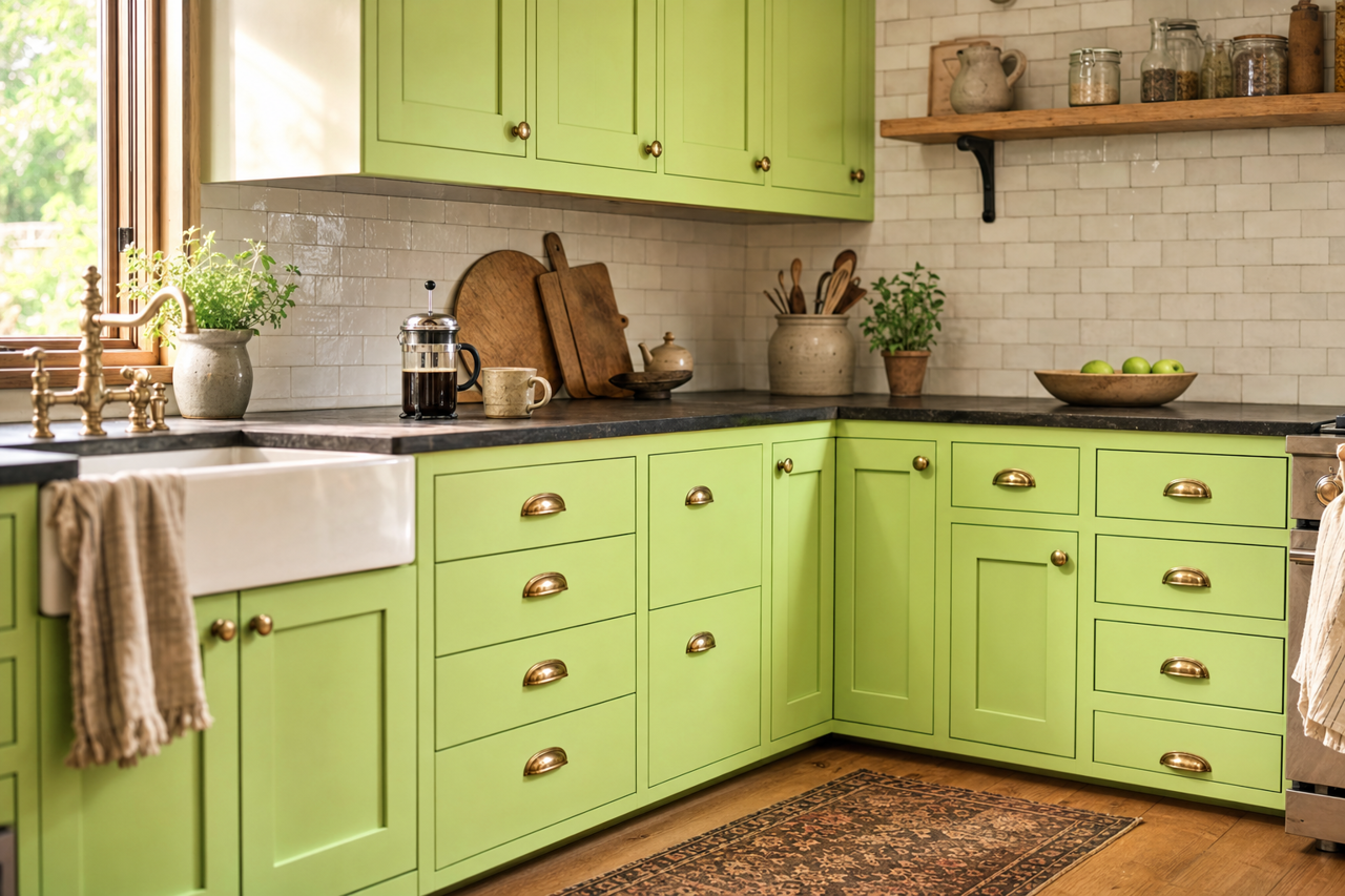 Feel by Benjamin Moore on cabinets