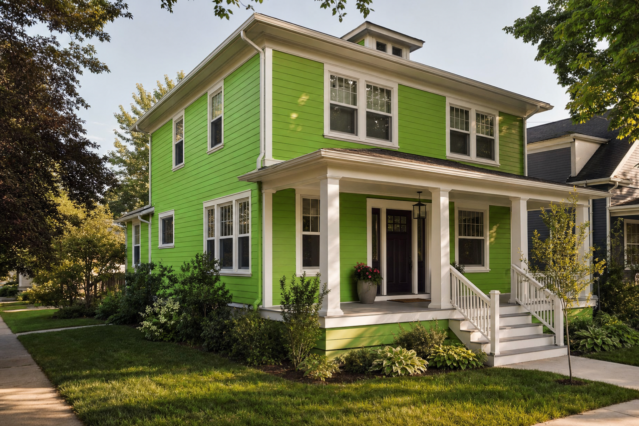 Apple Lime Cocktail by Benjamin Moore on exterior
