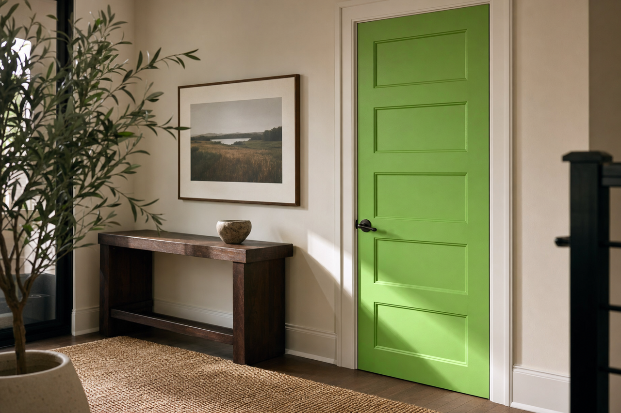 Apple Lime Cocktail by Benjamin Moore on interior-doors