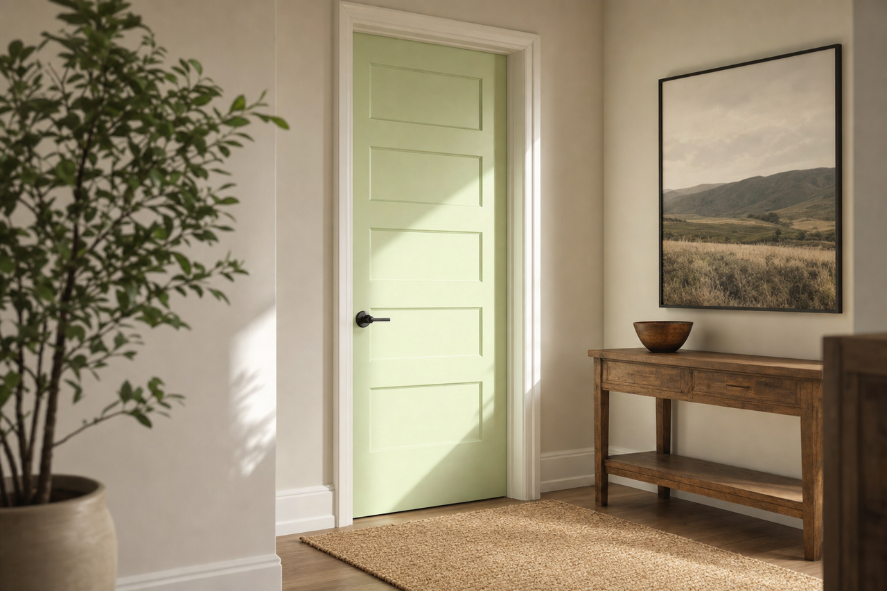 Pine by Benjamin Moore on interior-doors
