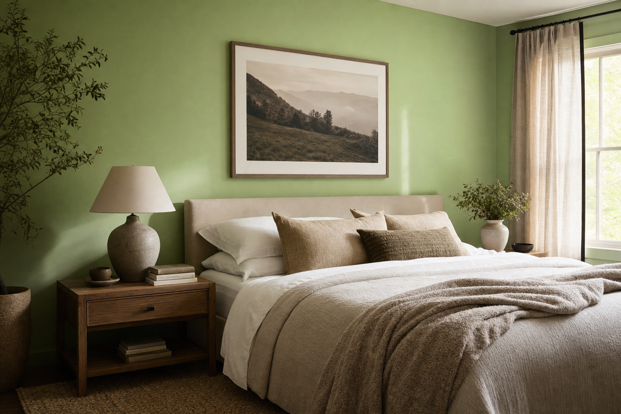 Fresh Grass by Benjamin Moore on interiors