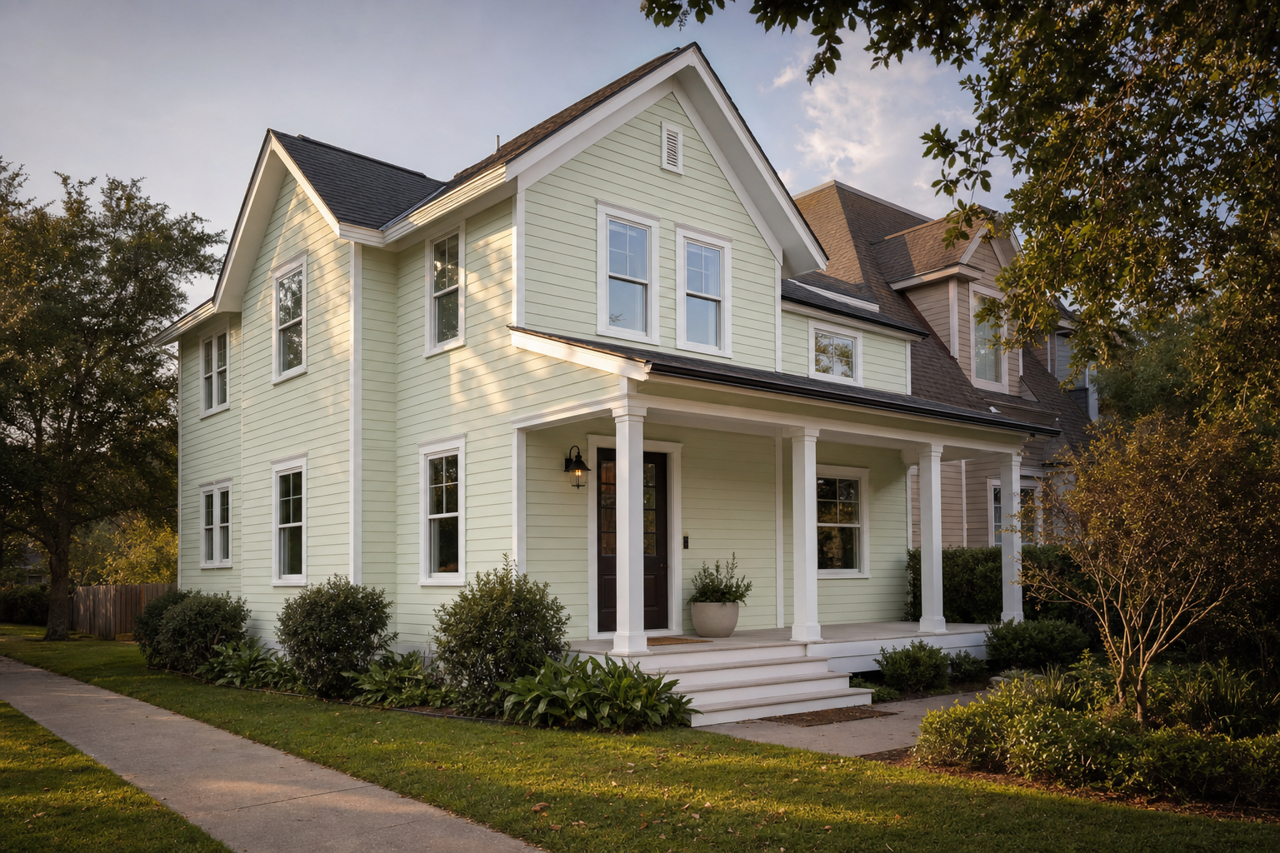Cucumber by Benjamin Moore on exterior