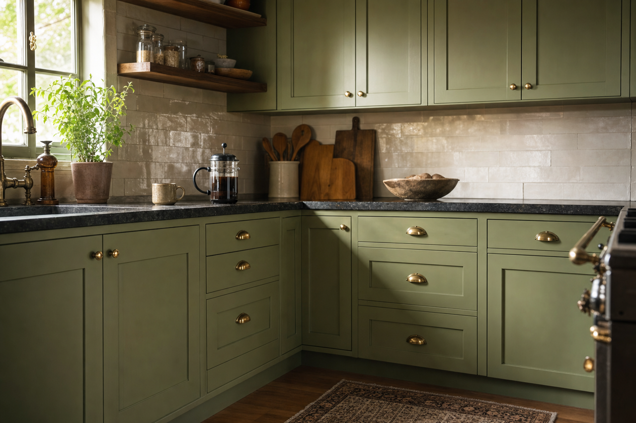 Forest by Benjamin Moore on cabinets