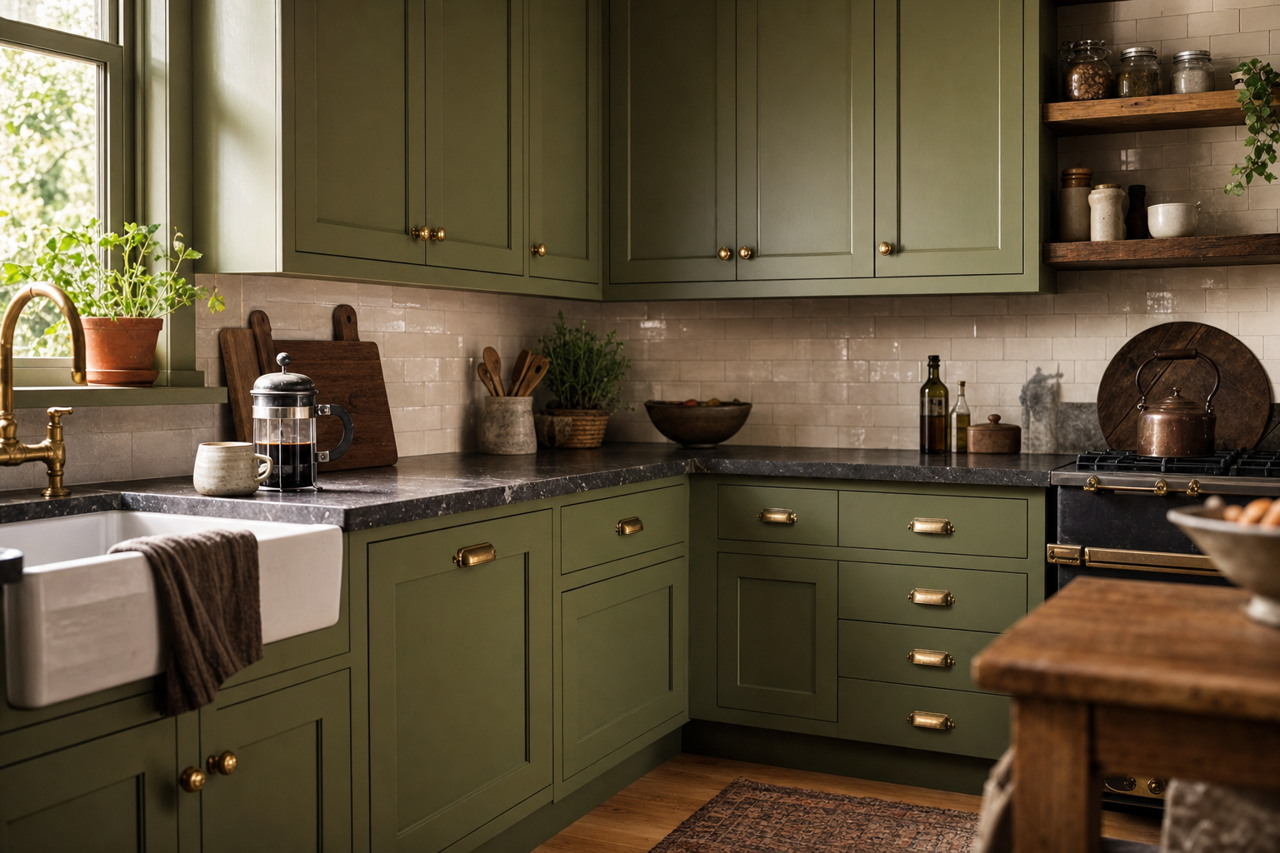 Herb Garden by Benjamin Moore on cabinets