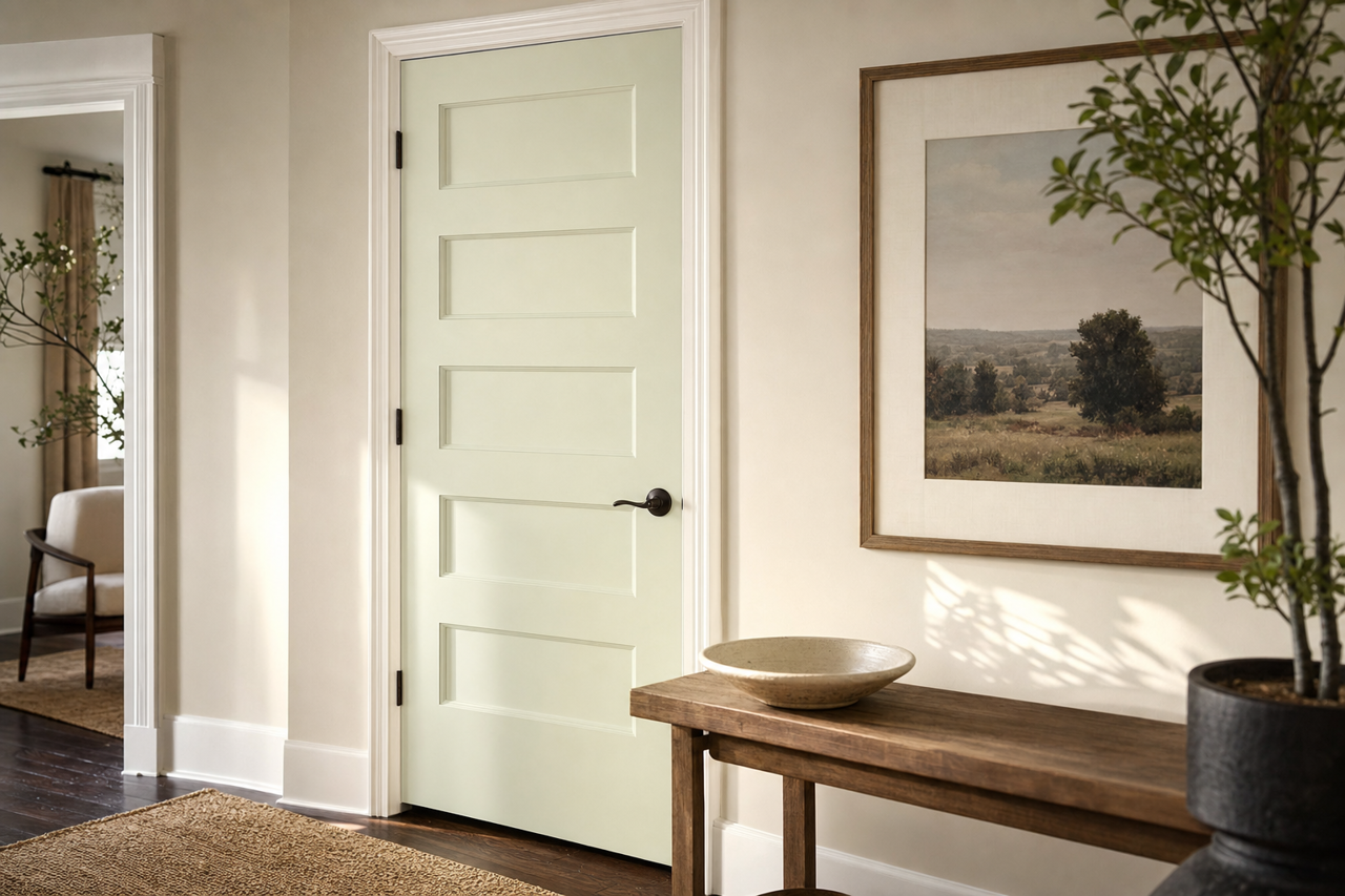 Fresh by Benjamin Moore on interior-doors