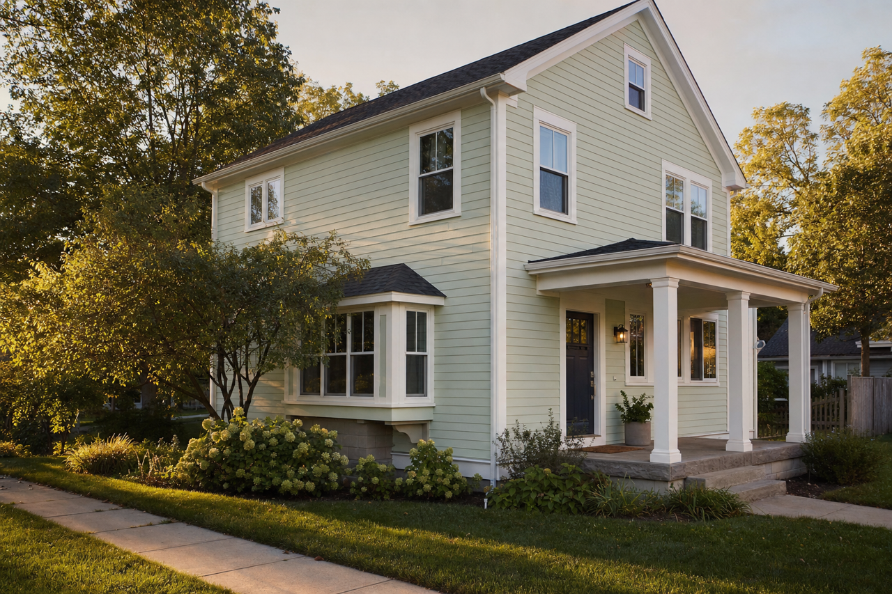 Mint Chocolate Chip by Benjamin Moore on exterior