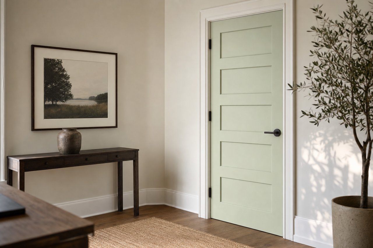 Spring Valley by Benjamin Moore on interior-doors