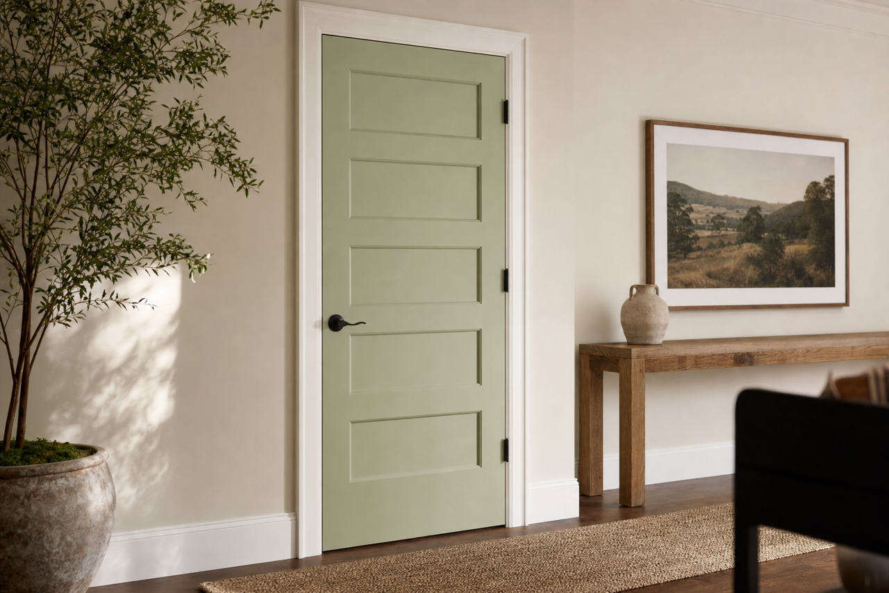 Palisades Park by Benjamin Moore on interior-doors