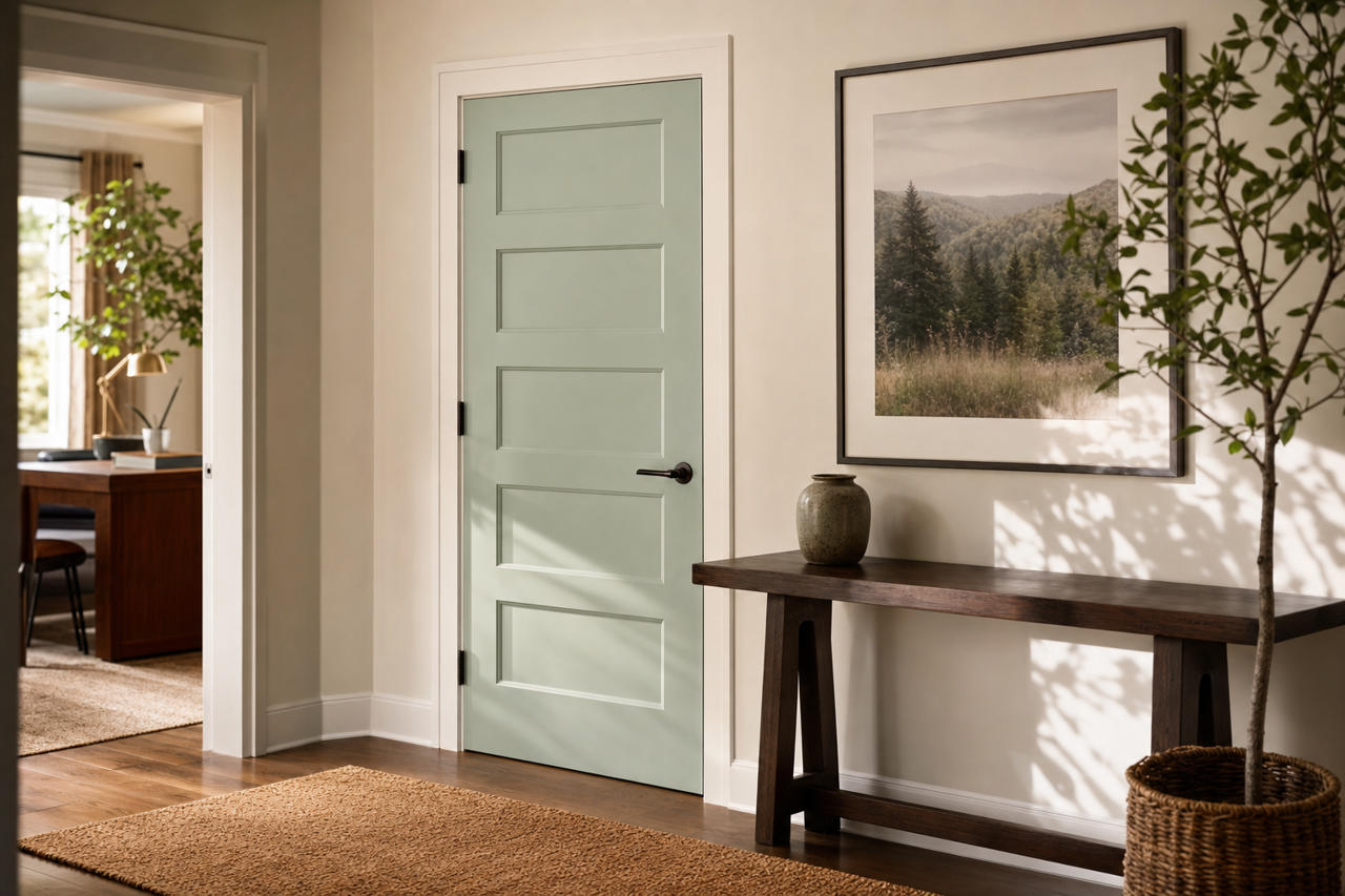 Cedar Grove by Benjamin Moore on interior-doors