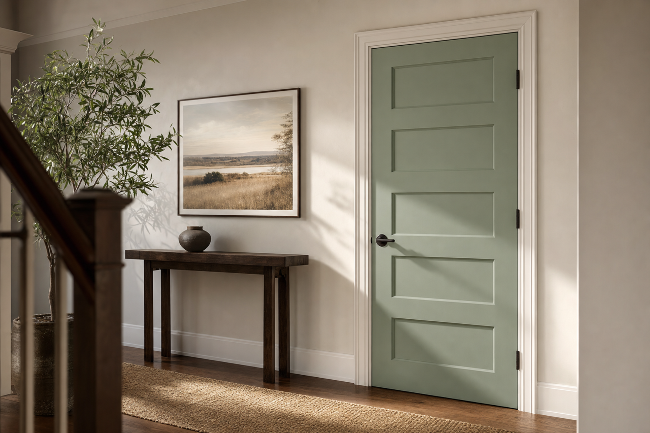 Greenwich by Benjamin Moore on interior-doors