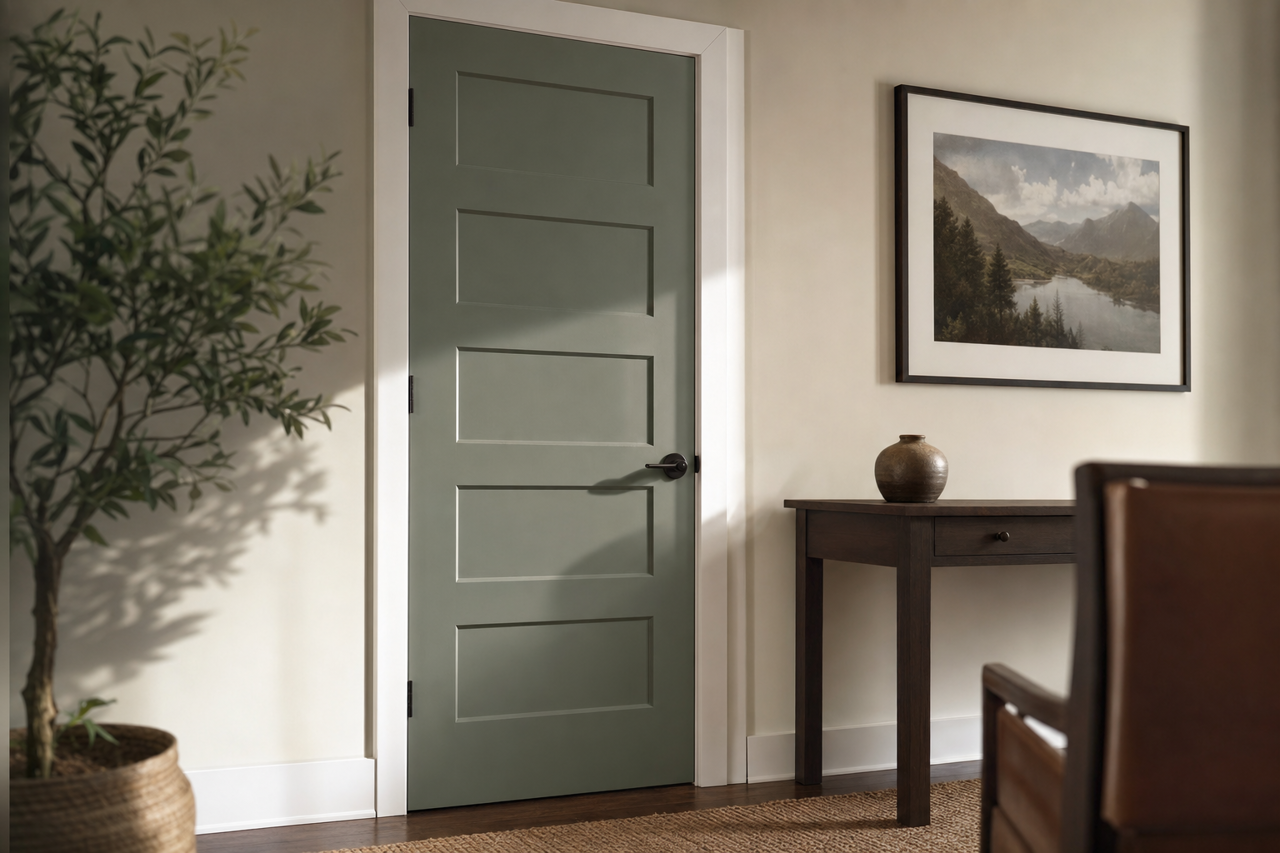 Pinelands by Benjamin Moore on interior-doors