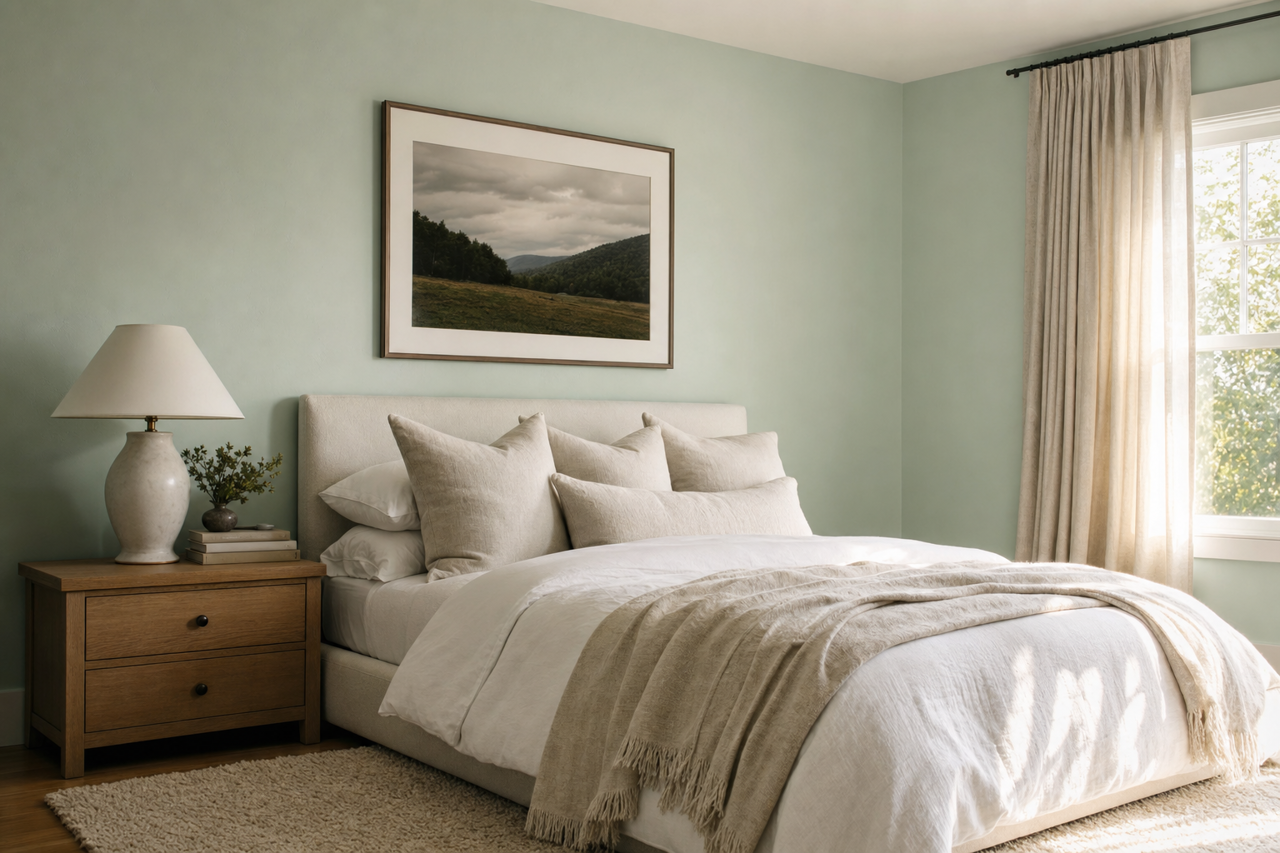 Serene Breeze by Benjamin Moore on interiors