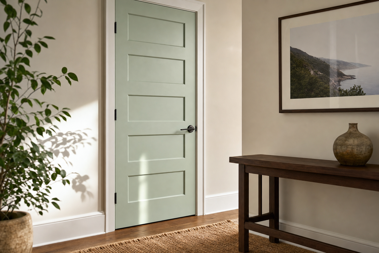 Pine Forest by Benjamin Moore on interior-doors