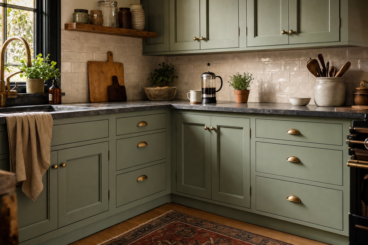 Adirondack by Benjamin Moore on cabinets