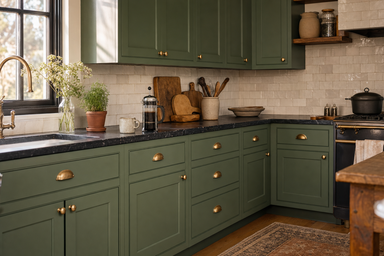 Sweet by Benjamin Moore on cabinets