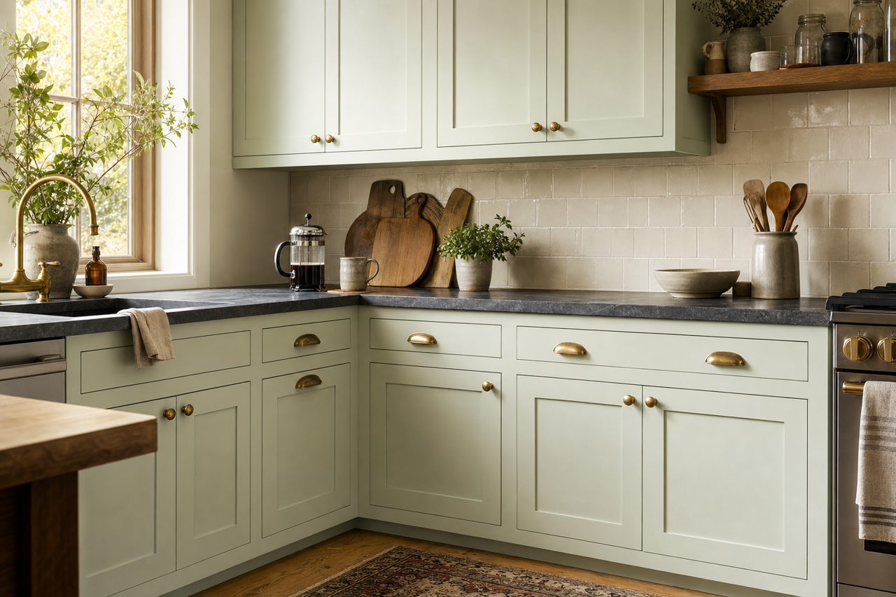 North by Benjamin Moore on cabinets