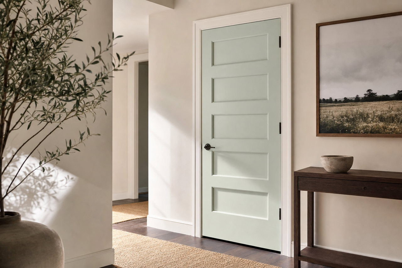 North by Benjamin Moore on interior-doors