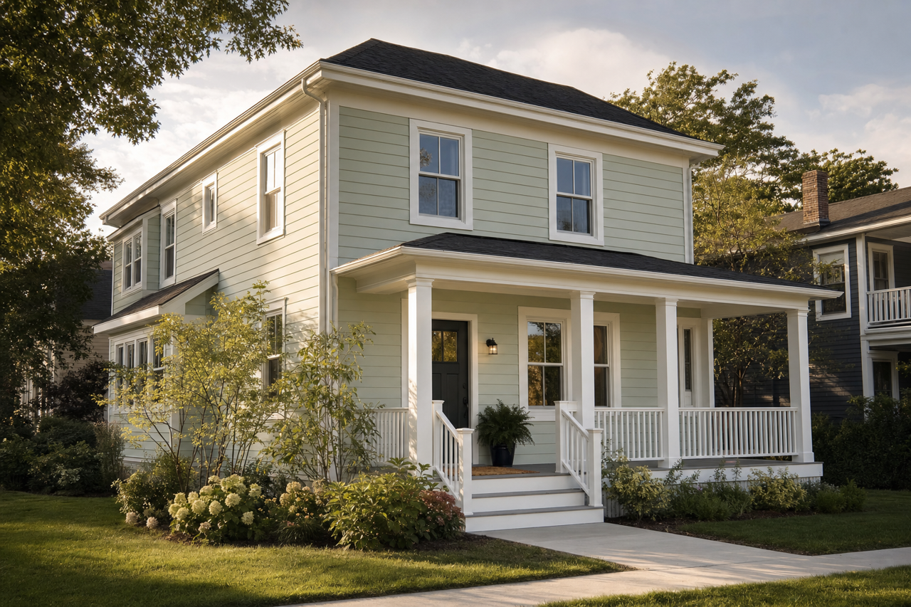 Icy by Benjamin Moore on exterior