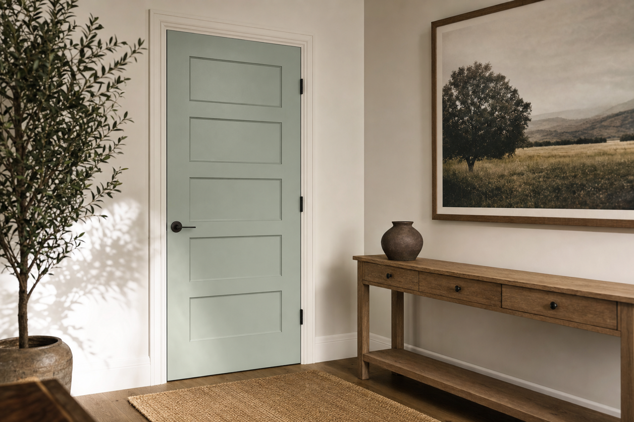 Woodland by Benjamin Moore on interior-doors