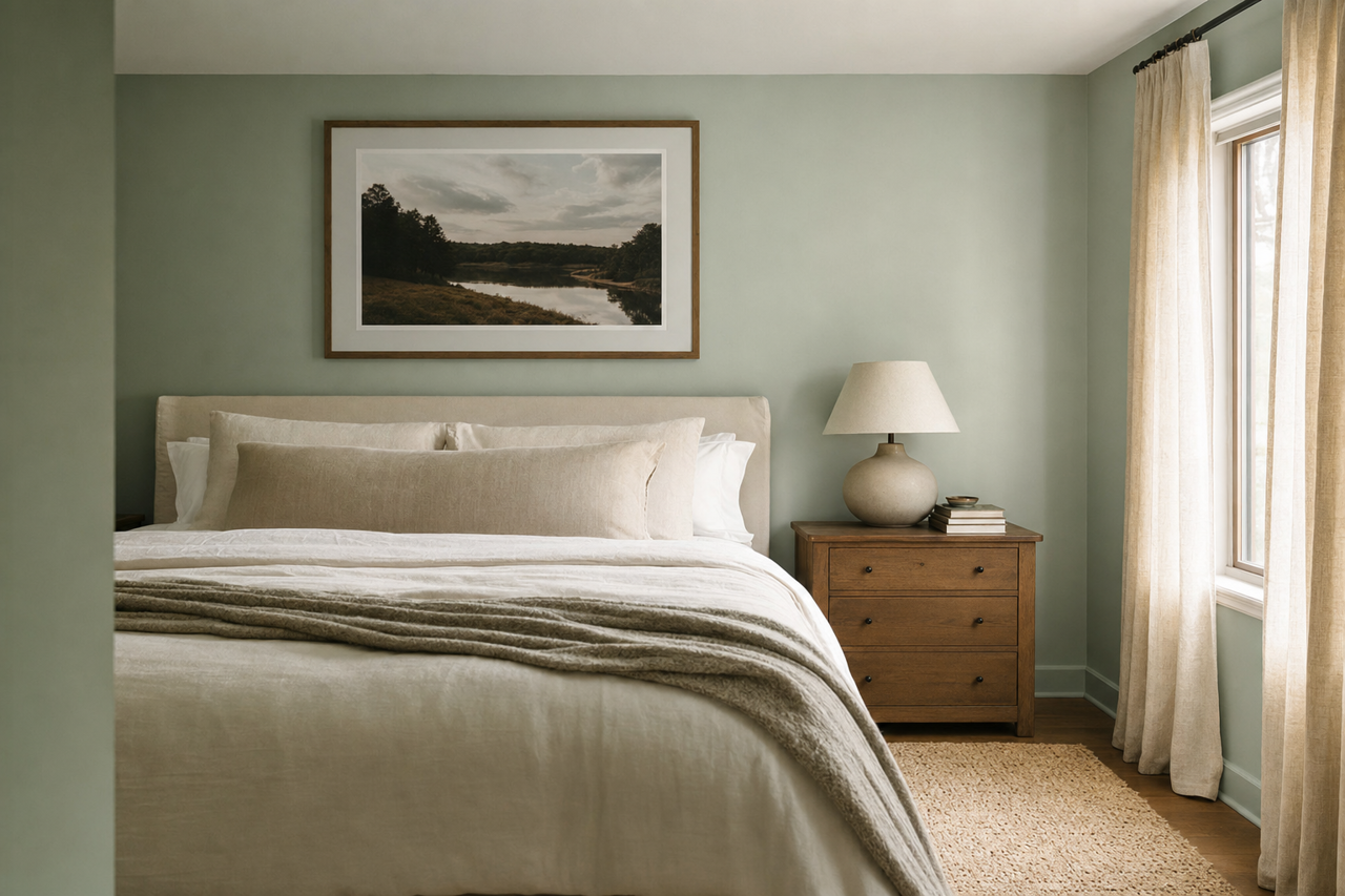 Woodland by Benjamin Moore on interiors