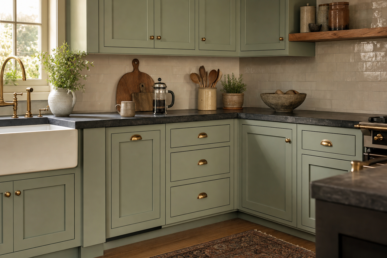 Herb by Benjamin Moore on cabinets