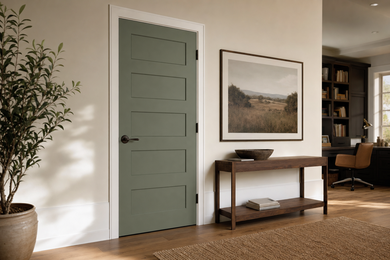 Rosepine by Benjamin Moore on interior-doors