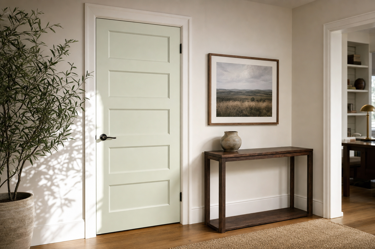 Woodland by Benjamin Moore on interior-doors