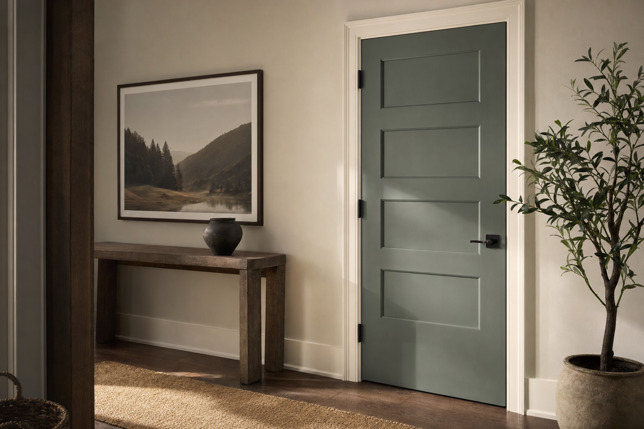 Backwoods by Benjamin Moore on interior-doors
