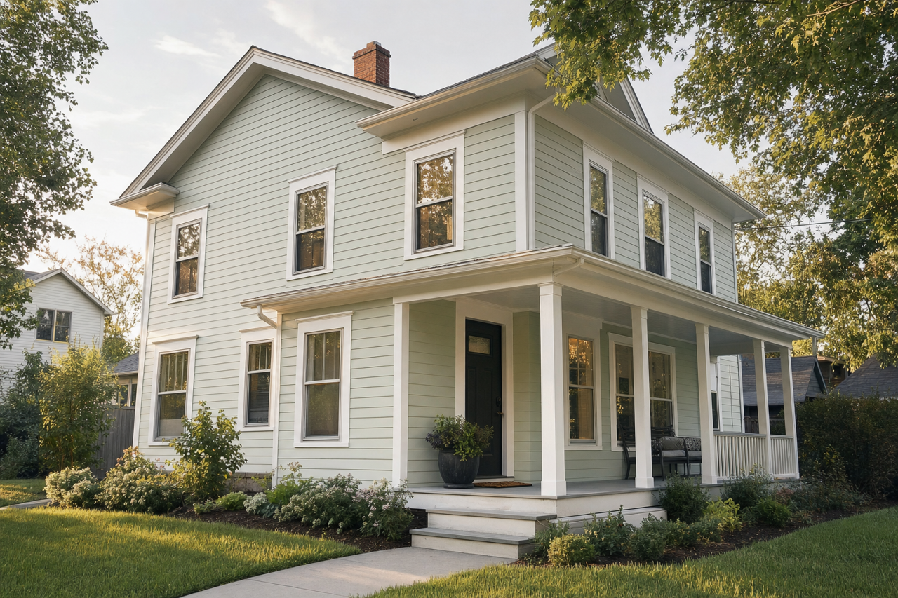 Tea by Benjamin Moore on exterior