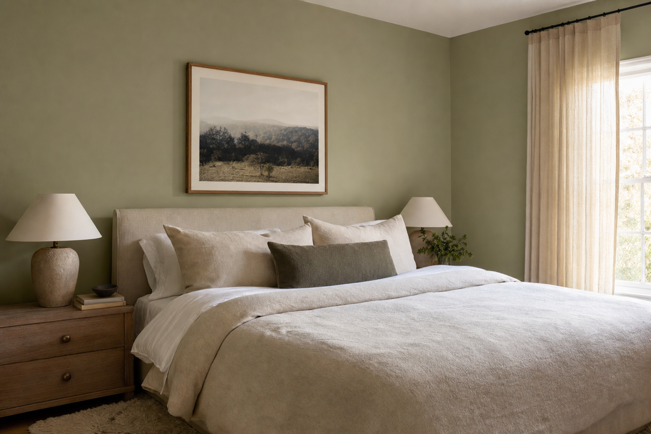 Mistletoe by Benjamin Moore on interiors