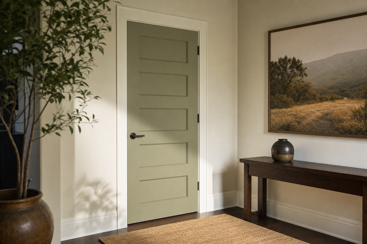 Galápagos by Benjamin Moore on interior-doors