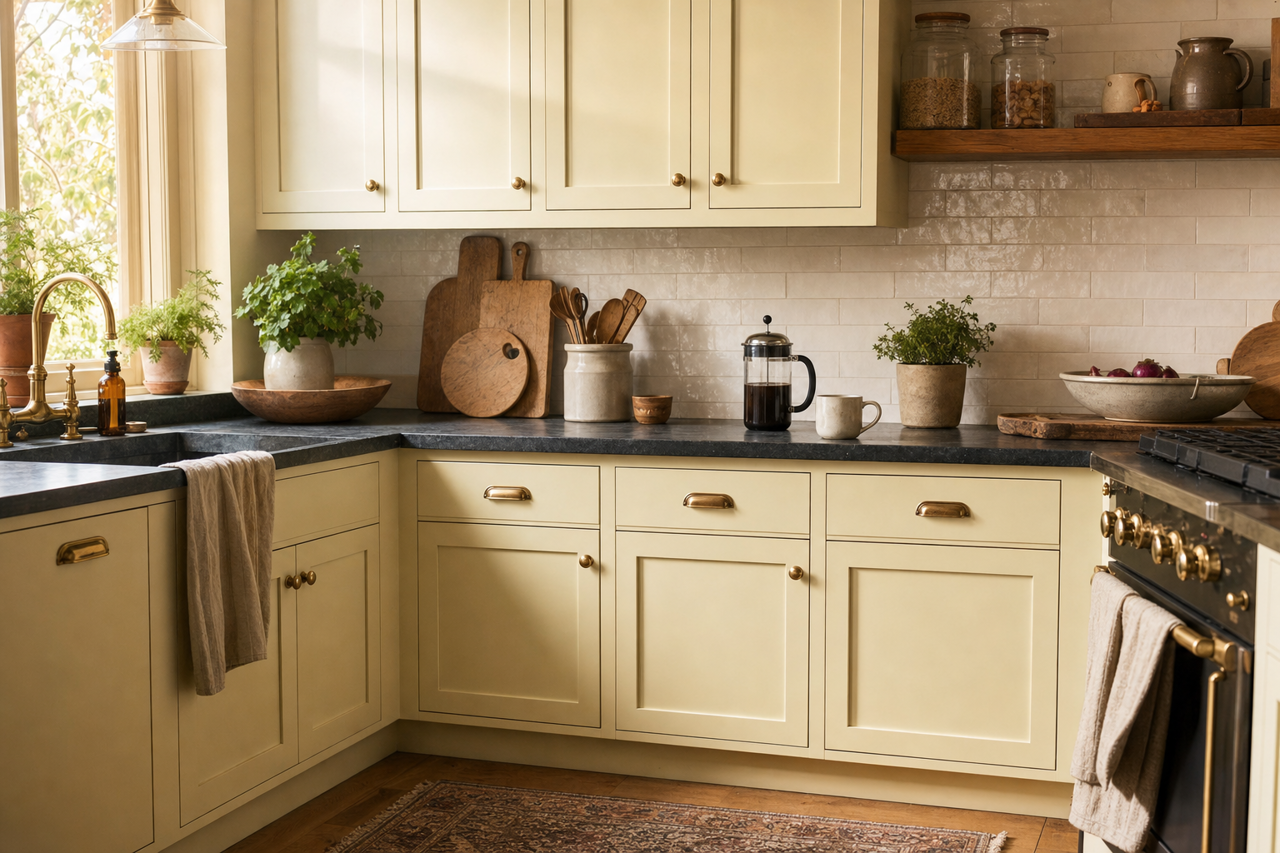 Stolen Moments by Benjamin Moore on cabinets