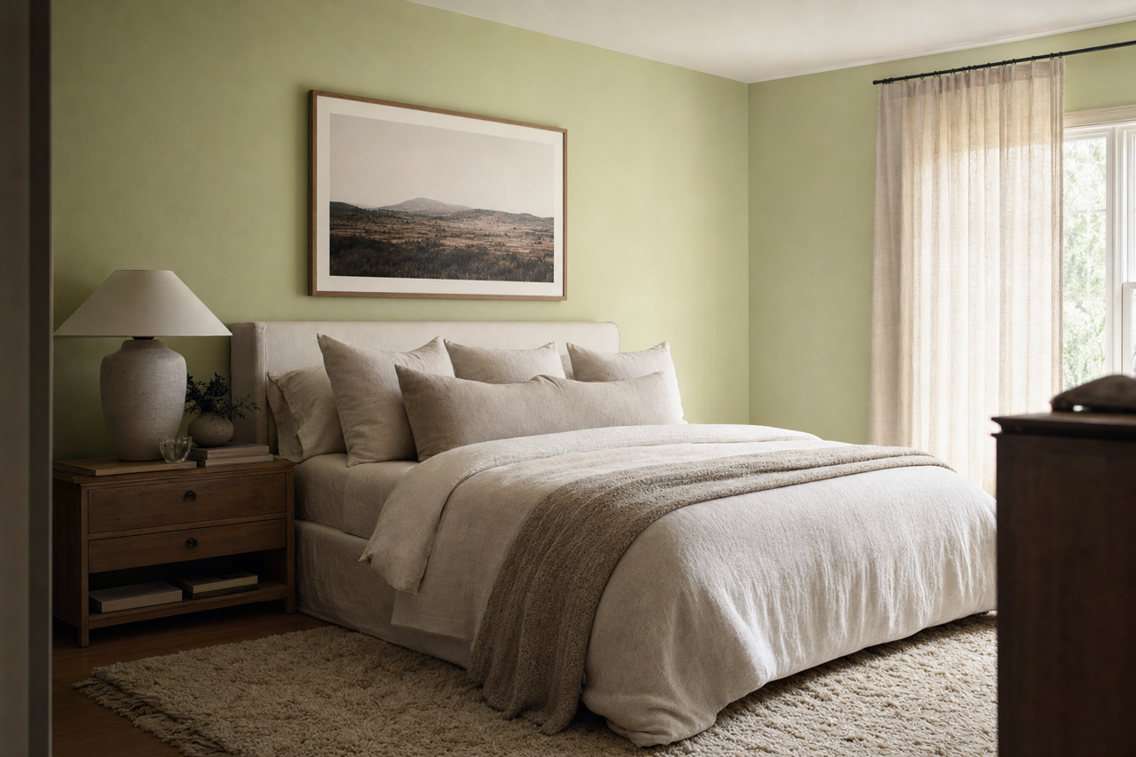 Apple Blossom by Benjamin Moore on interiors